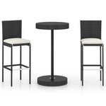 Functional 3 Piece Garden Bar Set Indoor Outdoor Use Urban Style