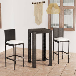 Modern 3 Piece Outdoor Bar Set Home Decor Accent Garden Leisure 