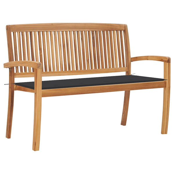  Premium Stacking Garden Bench with Cushion Living Space Upgrade Summer
