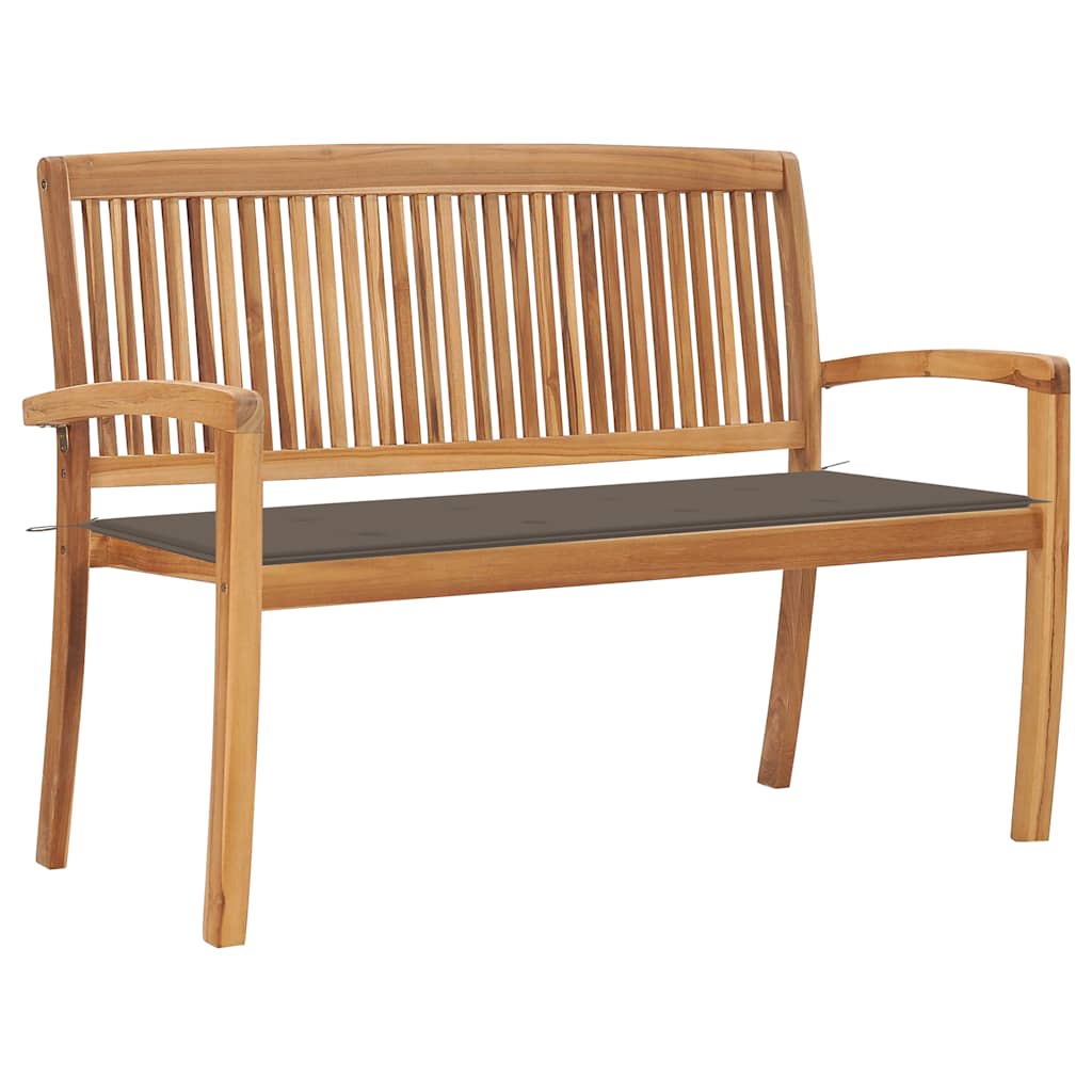 Minimalist Stacking Garden Bench with Cushion Lounge Area Modern Living 