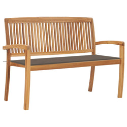 Minimalist Stacking Garden Bench with Cushion Lounge Area Modern Living 