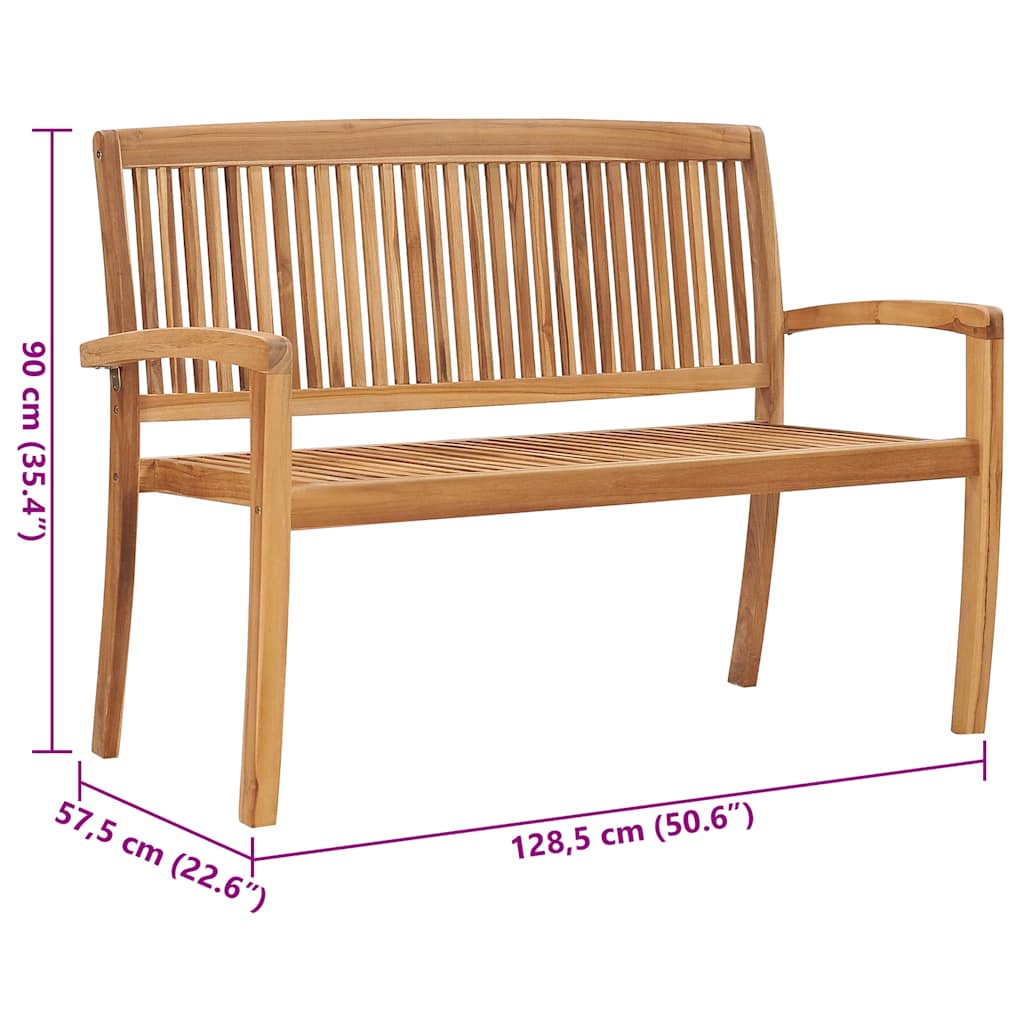 Minimalist Stacking Garden Bench with Cushion Lounge Area Modern Living 