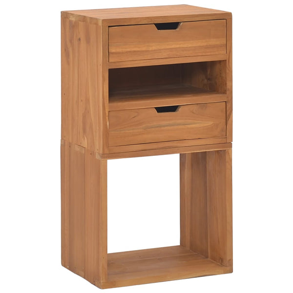  Side Table Storage Cabinet Solid Teak Wood