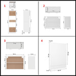 7 Piece Kitchen Cabinet Set White Engineered Wood | HomeAndLiving