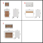 7 Piece Kitchen Cabinet Set White Engineered Wood | HomeAndLiving