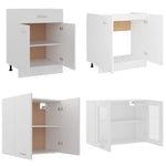 4-Piece Kitchen Cabinet Set White Engineered Wood | HomeAndLiving