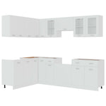 11-Piece Kitchen Cabinet Set White Engineered Wood | HomeAndLiving