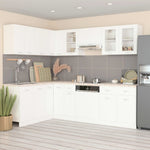 11-Piece Kitchen Cabinet Set White Engineered Wood | HomeAndLiving