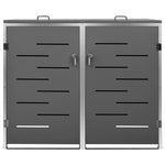 Double Wheelie Bin Shed Stainless Steel | HomeAndLiving