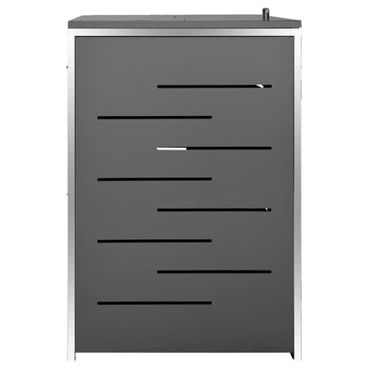Quadruple Wheelie Bin Shed Stainless Steel | HomeAndLiving