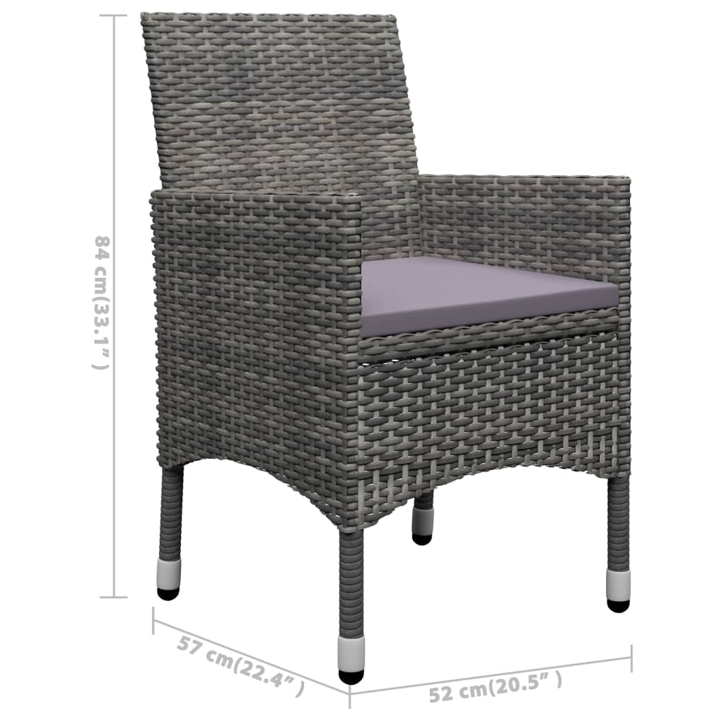 Elegant 3 Piece Garden Dining Set Relaxing Seating Outdoor Living 