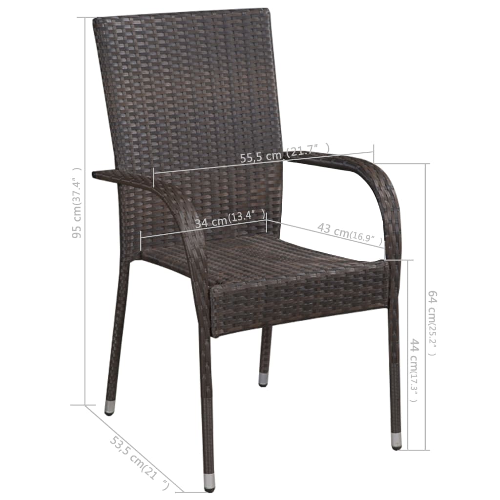 Space Saving 3 Piece Garden Dining Set Indoor Outdoor Use Essentials 