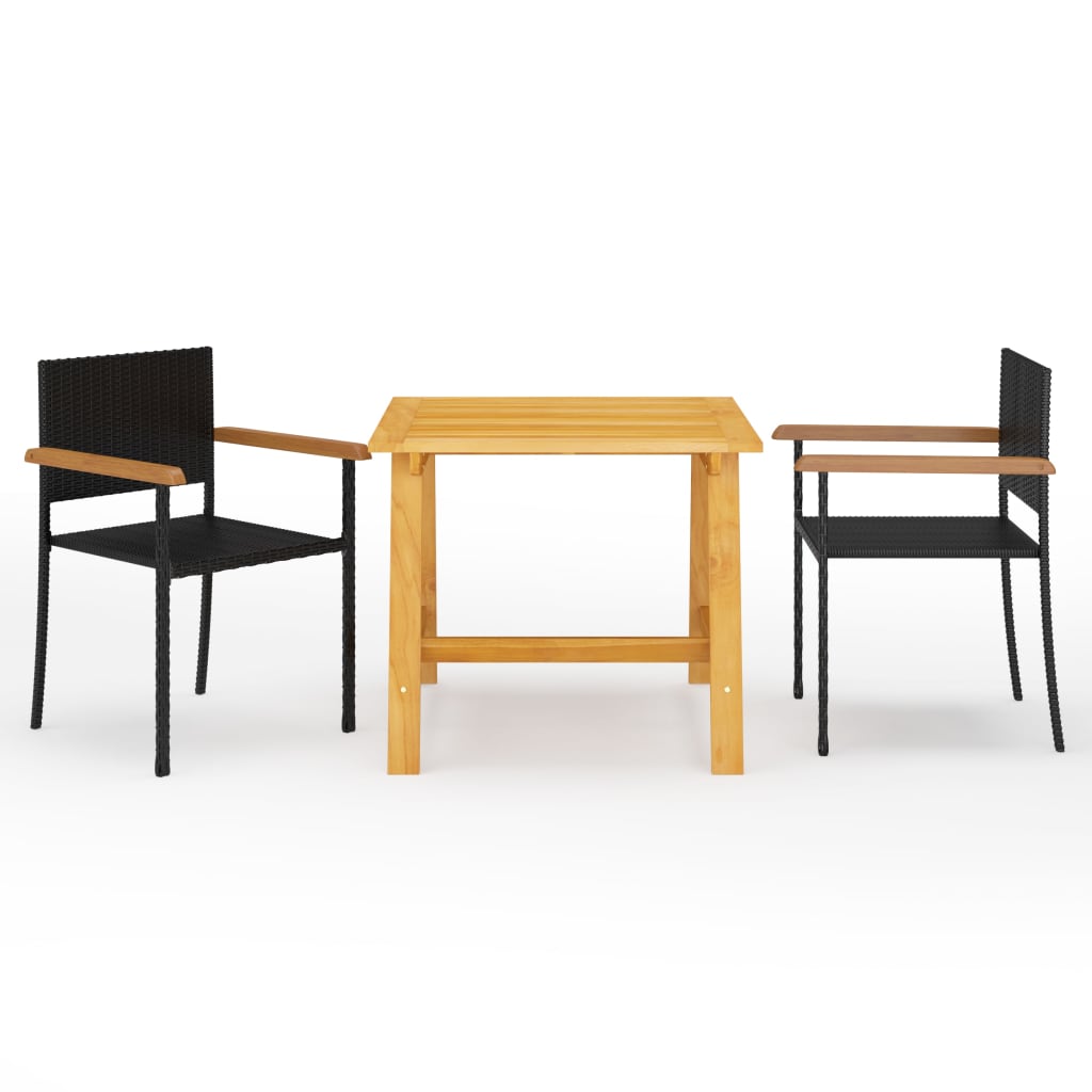 Modern 3 Piece Garden Dining Set Relaxing Seating Garden Leisure 