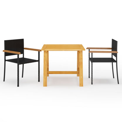 Modern 3 Piece Garden Dining Set Relaxing Seating Garden Leisure 