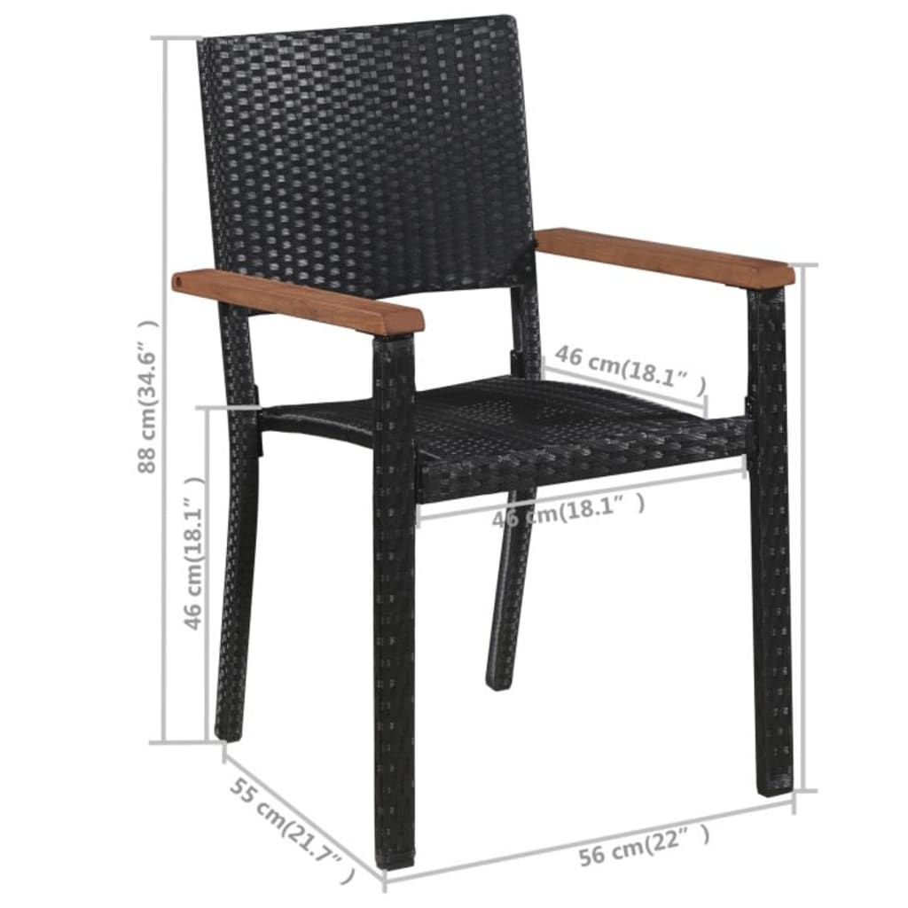Modern 3 Piece Garden Dining Set Relaxing Seating Garden Leisure 