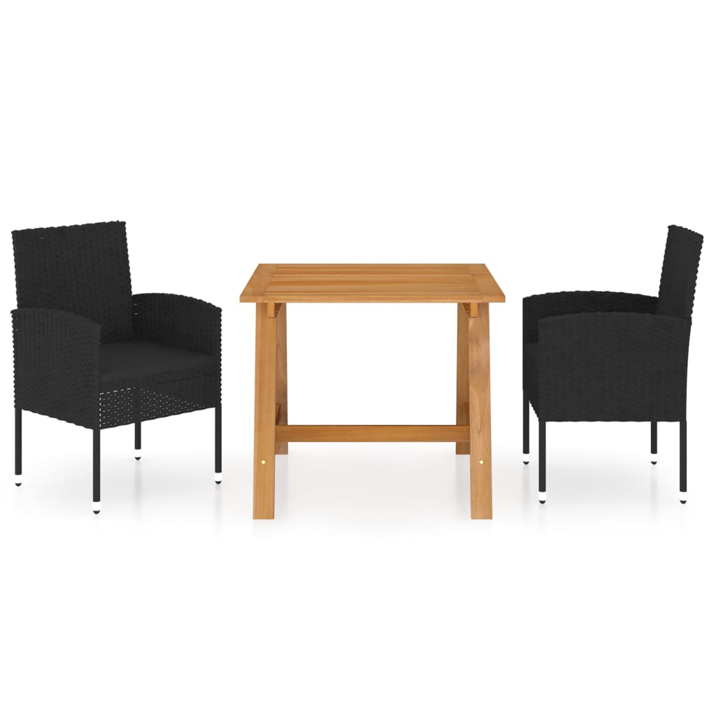 Minimalist 3 Piece Garden Dining Set Home Use Modern Living 