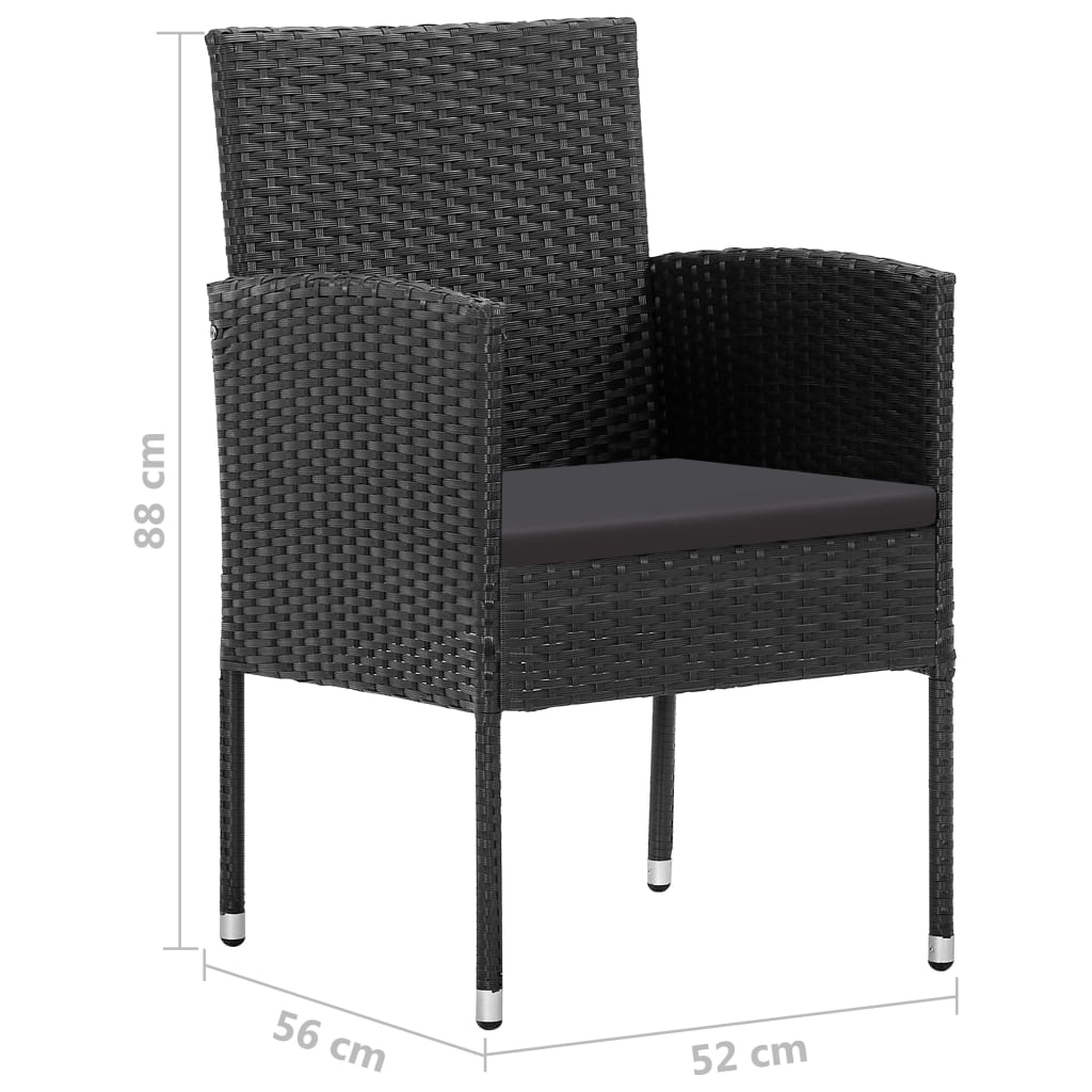 Minimalist 3 Piece Garden Dining Set Home Use Modern Living 