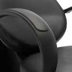 Salon Shapoo Chair with Washbasin Black Fau Leather