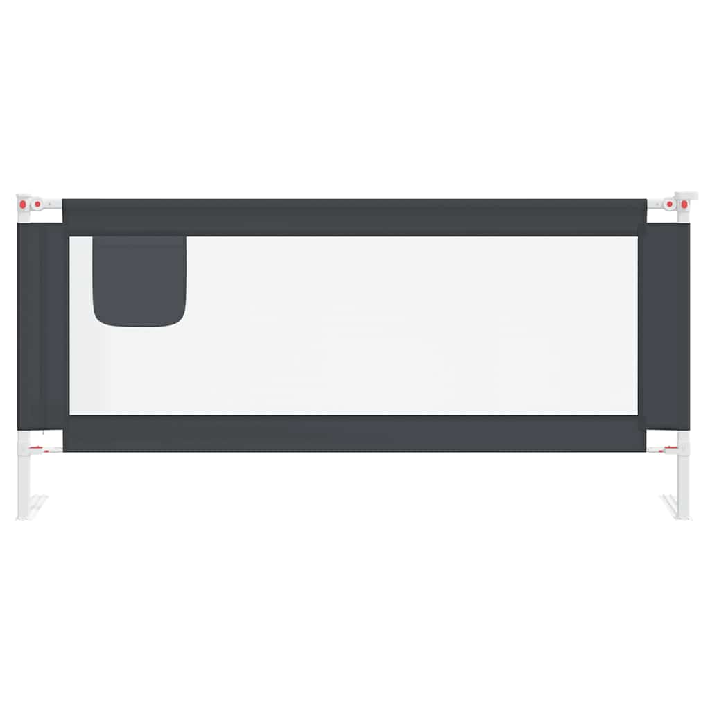 Toddler Safety Bed Rail Dark Grey Fabric - 200×25cm