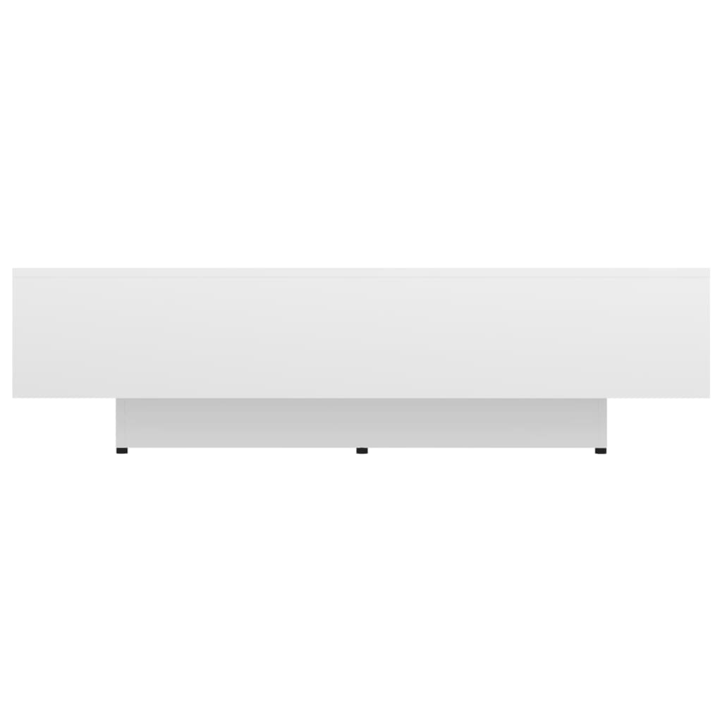 Coffee Table High Gloss White Engineered Wood - 115×60×31cm
