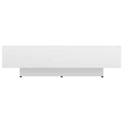 Coffee Table High Gloss White Engineered Wood - 115×60×31cm