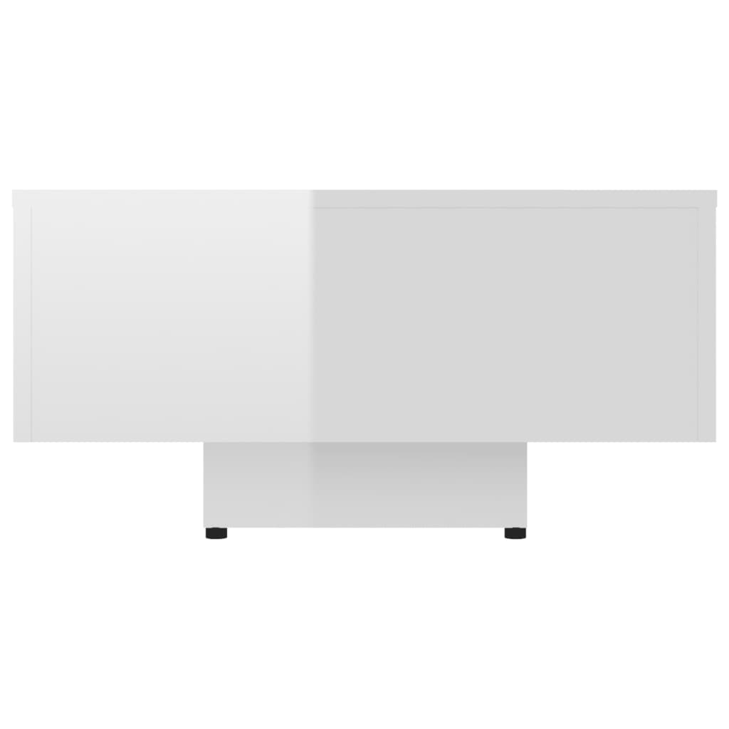Coffee Table High Gloss White Engineered Wood - 115×60×31cm