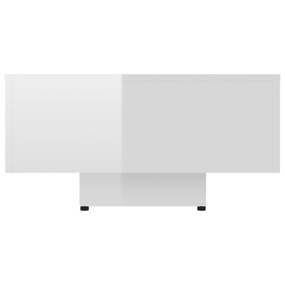 Coffee Table High Gloss White Engineered Wood - 115×60×31cm