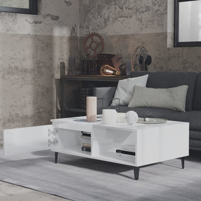 Coffee Table High Gloss White - Engineered Wood