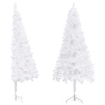 Corner Artificial Christmas Tree White 240 cm PVC