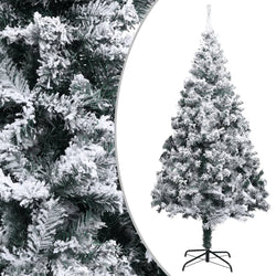 Artificial Christmas Tree with LEDs&Flocked Snow Green 400cm PVC