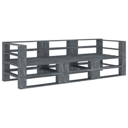 Minimalist Garden Pallet Sofa Grey 3 Relaxing Seating Modern Living 