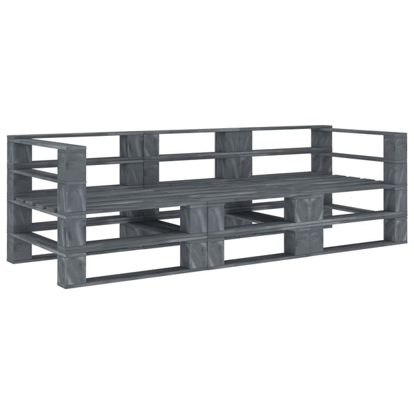  Minimalist Garden Pallet Sofa Grey 3 Relaxing Seating Modern Living