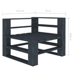 Minimalist Garden Pallet Sofa Grey 3 Relaxing Seating Modern Living