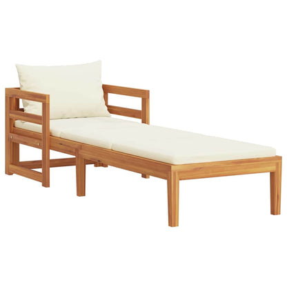 Versatile Sun Lounger with Cream White Living Space Upgrade Garden Leisure 