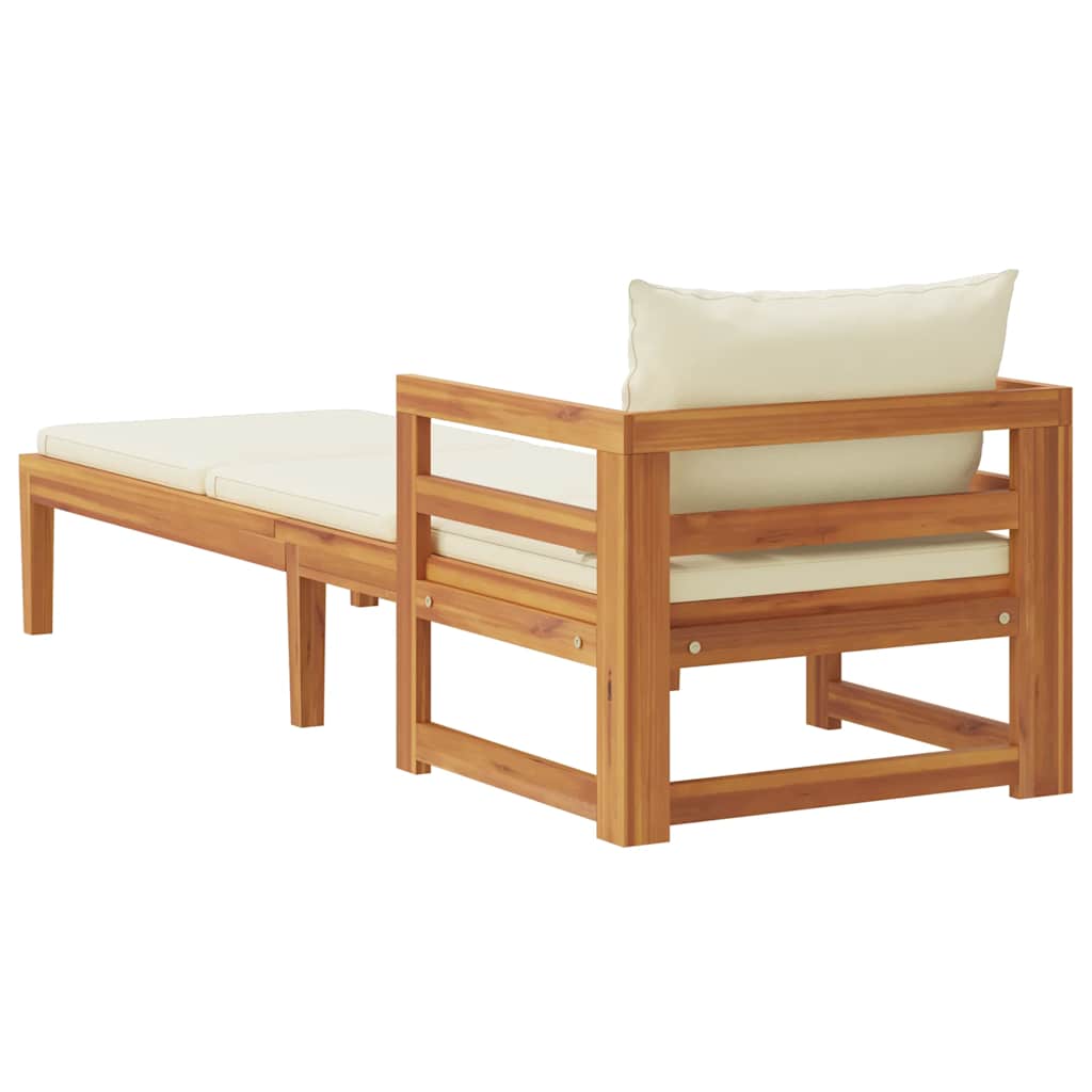 Versatile Sun Lounger with Cream White Living Space Upgrade Garden Leisure 