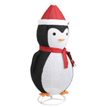 Decorative Christmas Snow Penguin Figure LED Luxury Fabric
