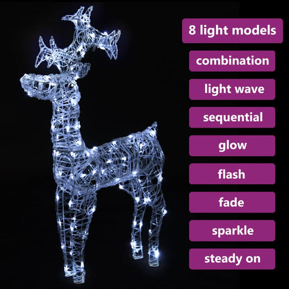 Reindeer Christmas Decoration 90 LEDs  Acrylic