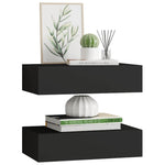 Wall Mounted Drawer Shelves Black Set of 2 | HomeAndLiving