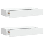 Wall Mounted Drawer Shelves 2pc White MDF | HomeAndLiving