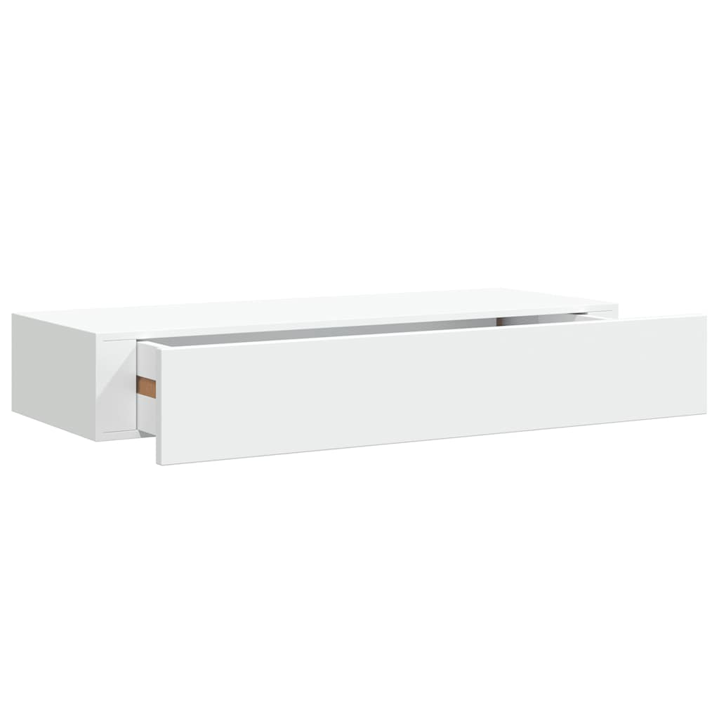 Wall Mounted Drawer Shelves 2pc White MDF | HomeAndLiving
