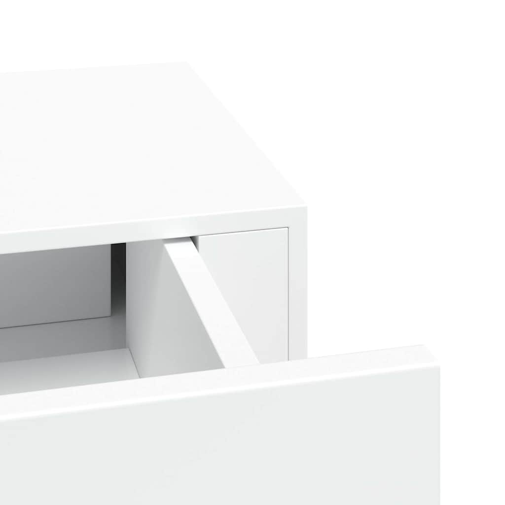 Wall Mounted Drawer Shelves 2pc White MDF | HomeAndLiving