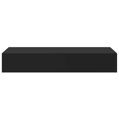 Wall Mounted Drawer Shelf Black MDF 60cm | HomeAndLiving