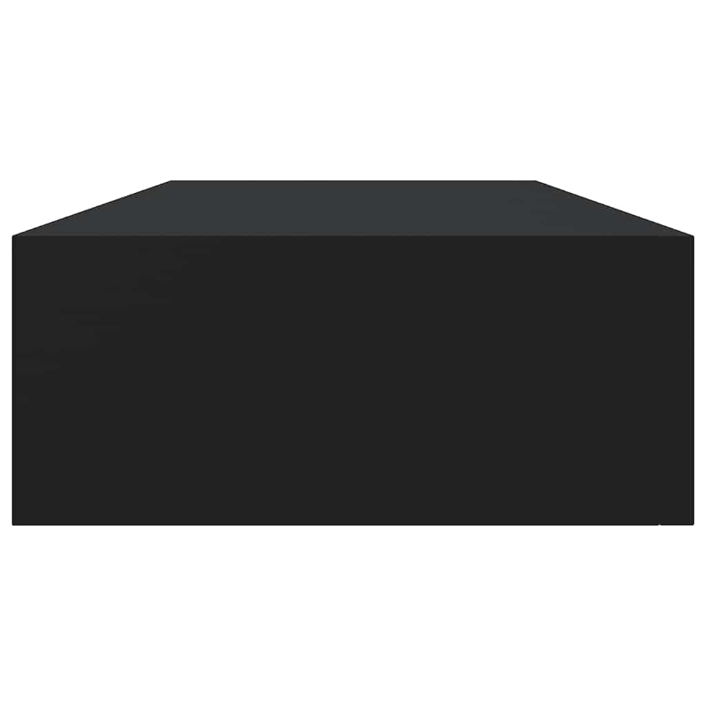 Wall Mounted Drawer Shelf Black MDF 60cm | HomeAndLiving