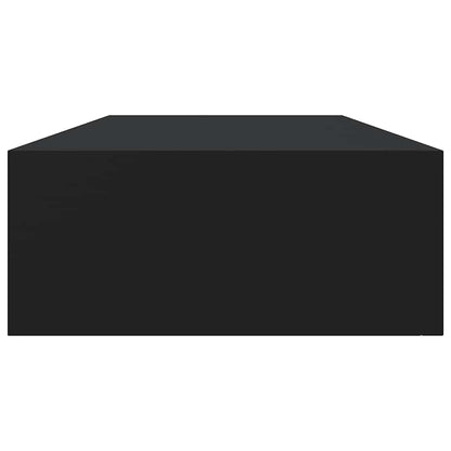 Wall Mounted Drawer Shelf Black MDF 60cm | HomeAndLiving