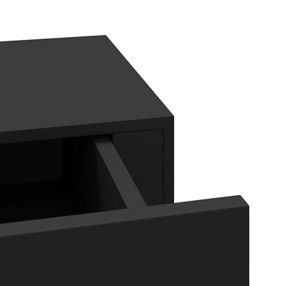 Wall Mounted Drawer Shelf Black MDF 60cm | HomeAndLiving
