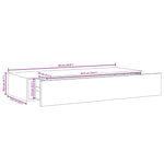 Floating Drawer Shelves Set 2 Black MDF | HomeAndLiving