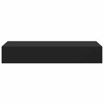 Floating Drawer Shelves Set 2 Black MDF | HomeAndLiving