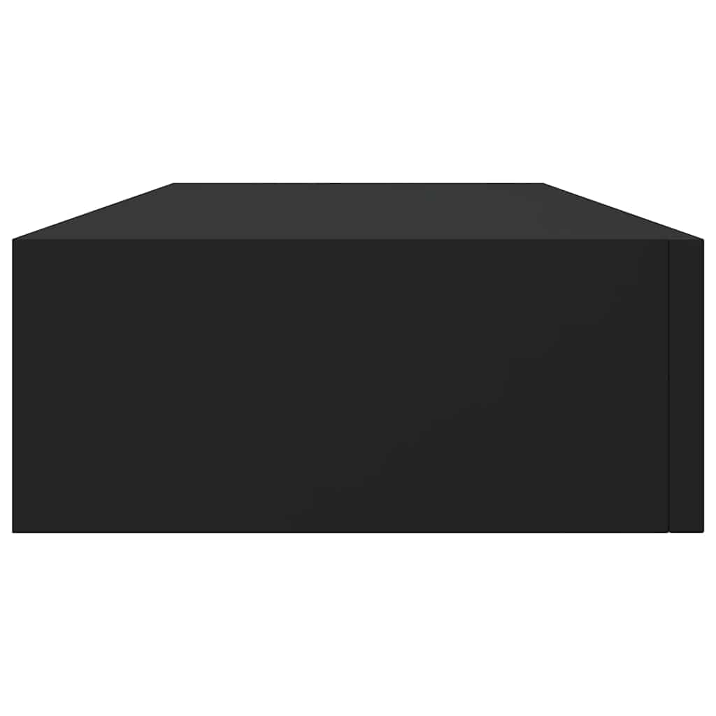 Floating Drawer Shelves Set 2 Black MDF | HomeAndLiving