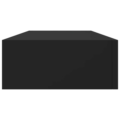 Floating Drawer Shelves Set 2 Black MDF | HomeAndLiving