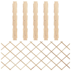 Trellis Fences 5 pcs Solid Firwood